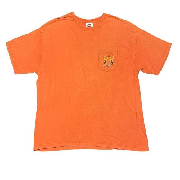 Vintage Harley Davidson T-Shirt Men's XL Orange Gary Bang Atascadero 2003 - Picture 1 of 10